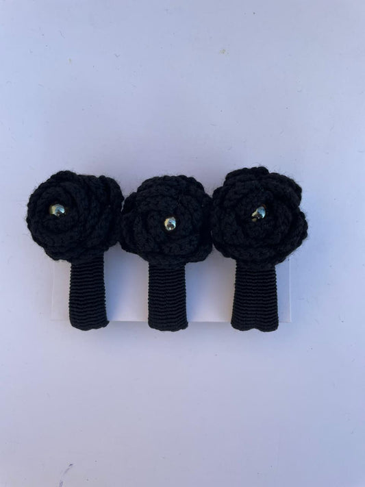 𝐇𝐚𝐧𝐝𝐦𝐚𝐝𝐞 𝐂𝐫𝐨𝐜𝐡𝐞𝐭 𝐑𝐨𝐬𝐞 𝐇𝐚𝐢𝐫 𝐂𝐥𝐢𝐩𝐬 – 𝟔 𝐂𝐨𝐥𝐨𝐫𝐬 𝐒𝐞𝐭